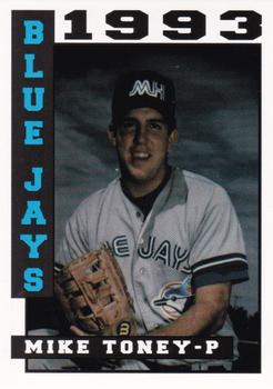 1993 Sport Pro Medicine Hat Blue Jays #9 Mike Toney Front