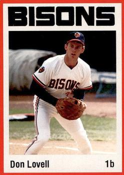 1987 Pucko Buffalo Bisons #1 Don Lovell Front