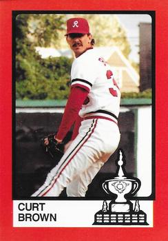 1988 Pucko Rochester Red Wings Governor's Cup #4 Curt Brown Front