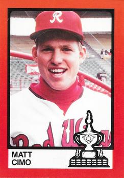 1988 Pucko Rochester Red Wings Governor's Cup #5 Matt Cimo Front