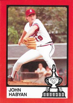 1988 Pucko Rochester Red Wings Governor's Cup #9 John Habyan Front