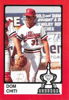 1988 Pucko Rochester Red Wings Governor's Cup #28 Dom Chiti Front