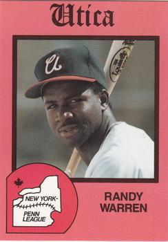 1988 Pucko Utica Blue Sox #12 Randy Warren Front