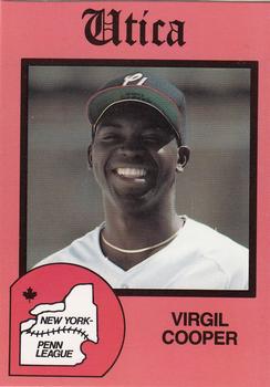 1988 Pucko Utica Blue Sox #15 Virgil Cooper Front