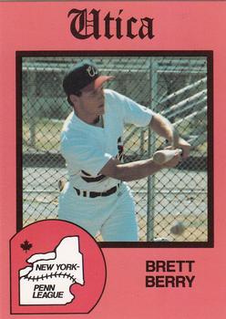 1988 Pucko Utica Blue Sox #3 Brett Berry Front
