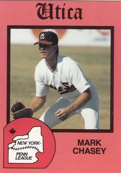 1988 Pucko Utica Blue Sox #4 Mark Chasey Front