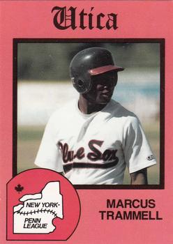 1988 Pucko Utica Blue Sox #11 Marcus Trammell Front