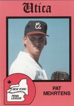 1988 Pucko Utica Blue Sox #21 Pat Mehrtens Front