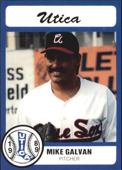 1989 Pucko Utica Blue Sox #8 Mike Galvan Front