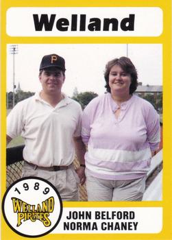 1989 Pucko Welland Pirates #35 John Belford / Norma Chaney Front