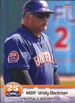 2012 Choice Buffalo Bisons #26 Wally Backman Front