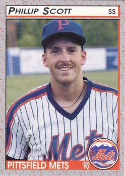 1990 Pucko Pittsfield Mets #1 Phillip Scott Front