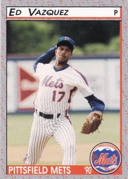 1990 Pucko Pittsfield Mets #22 Ed Vazquez Front