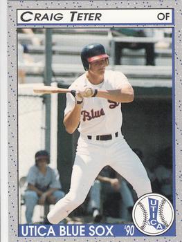 1990 Pucko Utica Blue Sox #11 Craig Teter Front