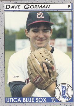 1990 Pucko Utica Blue Sox #18 Dave Gorman Front