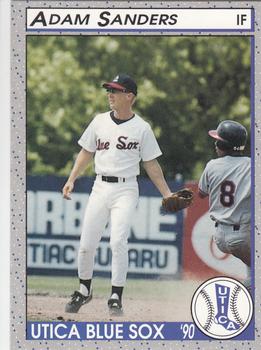 1990 Pucko Utica Blue Sox #6 Adam Sanders Front