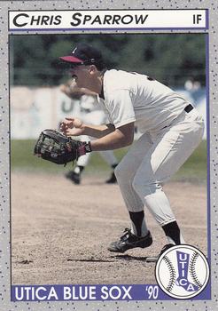 1990 Pucko Utica Blue Sox #8 Chris Sparrow Front