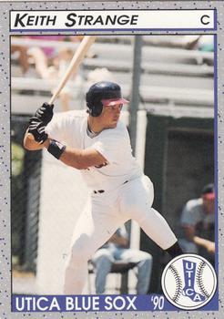 1990 Pucko Utica Blue Sox #9 Keith Strange Front