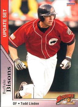 2008 Choice Buffalo Bisons Update #8 Todd Linden Front