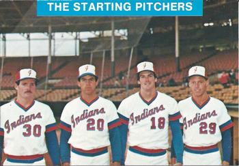 1984 Indianapolis Indians #18 Starting Pitchers - Eric Mustad / Greg Bargar / Tim Burke/ Joe Hesketh Front