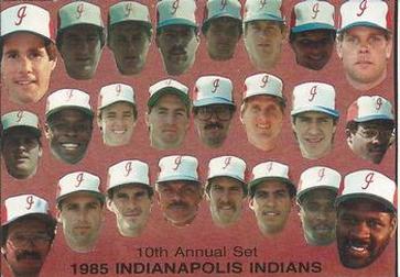 1985 Indianapolis Indians #1 Team Card Front