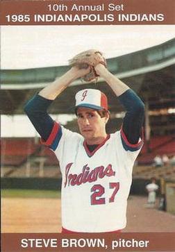 1985 Indianapolis Indians #24 Steve Brown Front