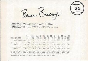 1985 Indianapolis Indians #32 Bruce Berenyi Back