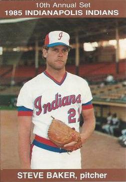 1985 Indianapolis Indians #6 Steve Baker Front