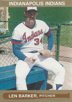1986 Indianapolis Indians #20 Len Barker Front