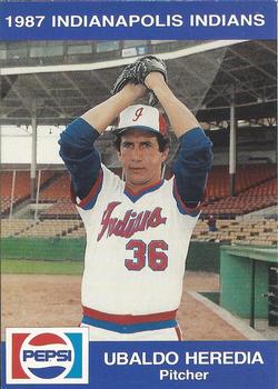1987 Indianapolis Indians #11 Ubaldo Heredia Front