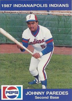 1987 Indianapolis Indians #20 Johnny Paredes Front