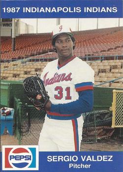 1987 Indianapolis Indians #21 Sergio Valdez Front