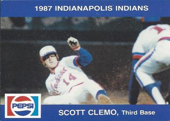 1987 Indianapolis Indians #28 Scott Clemo Front
