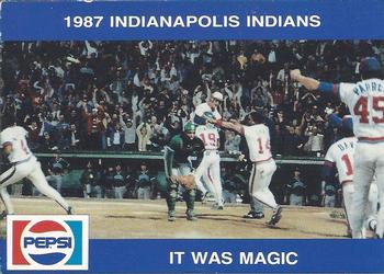 1987 Indianapolis Indians #2 It Was Magic (Team Celebration '86 AAA Playoffs) Front