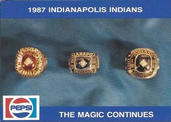 1987 Indianapolis Indians #3 The Magic Continues (Three Championship Rings) Front