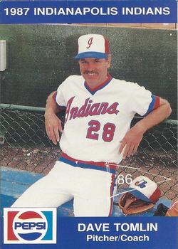 1987 Indianapolis Indians #7 Dave Tomlin Front