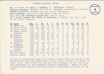 1987 Indianapolis Indians #8 Razor Shines Back