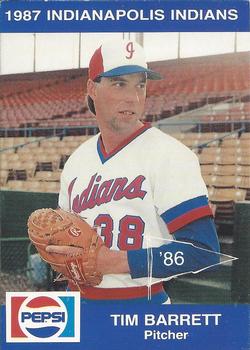 1987 Indianapolis Indians #9 Tim Barrett Front