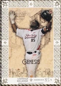 2012 BBM Genesis #072 Lastings Milledge Front