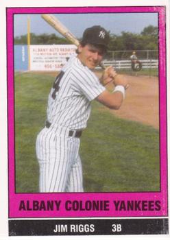 1986 TCMA Albany-Colonie Yankees #1 Jim Riggs Front