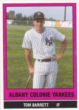1986 TCMA Albany-Colonie Yankees #5 Tom Barrett Front