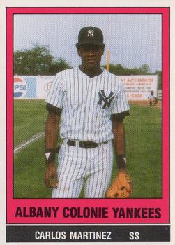 1986 TCMA Albany-Colonie Yankees #9 Carlos Martinez Front