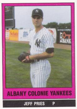 1986 TCMA Albany-Colonie Yankees #15 Jeff Pries Front