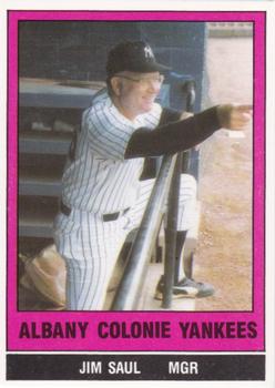 1986 TCMA Albany-Colonie Yankees #16 Jim Saul Front