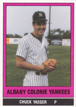 1986 TCMA Albany-Colonie Yankees #20 Chuck Yaeger Front