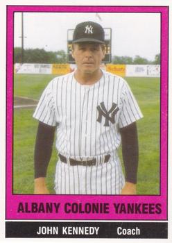 1986 TCMA Albany-Colonie Yankees #24 John Kennedy Front
