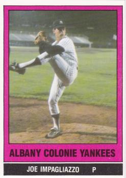 1986 TCMA Albany-Colonie Yankees #27 Joe Impagliazzo Front
