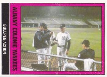 1986 TCMA Albany-Colonie Yankees #32 Bullpen Action Front