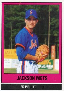 1986 TCMA Jackson Mets #8 Ed Pruitt Front