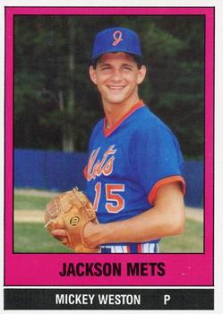 1986 TCMA Jackson Mets #10 Mickey Weston Front